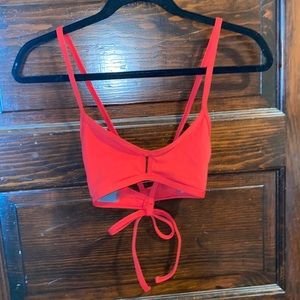 Jolyn Red Vent Bikini Top